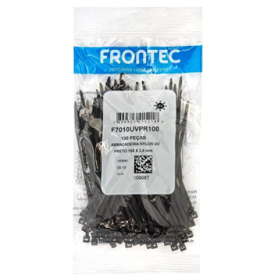 Abraçadeiras Nylon Enforca Gato 2,5 X 100mm preta 100 Unid.
