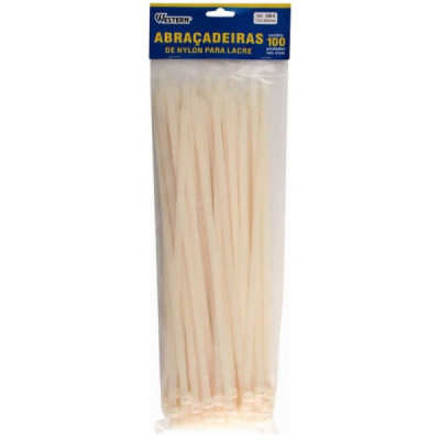 Abraçadeiras Nylon Enforca Gato 7,6 X 350mm branca 100 Unid.