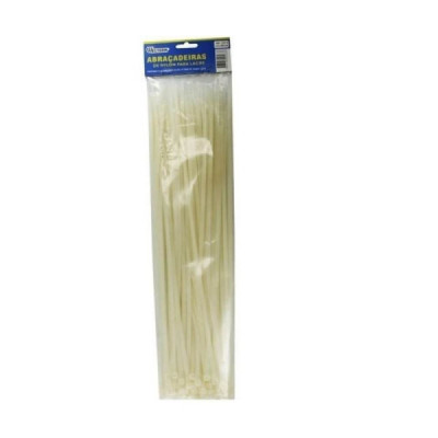 Abraçadeiras Nylon Enforca Gato 4,8 X 400mm branca 100 Unid.