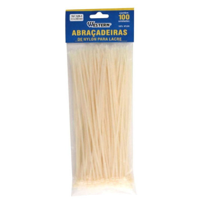 Abraçadeiras Nylon Enforca Gato 2,5 X 80mm branca 100 Unid.
