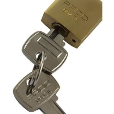Cadeado De Latão Pado - 30mm com 2 Chaves Não Enferruja