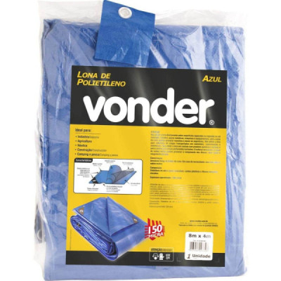 Lona Carreteiro Azul 8m X 4m Metros Vonder