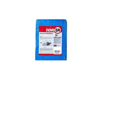 Lona polietileno 4x4m azul 100 micras leve - nove54