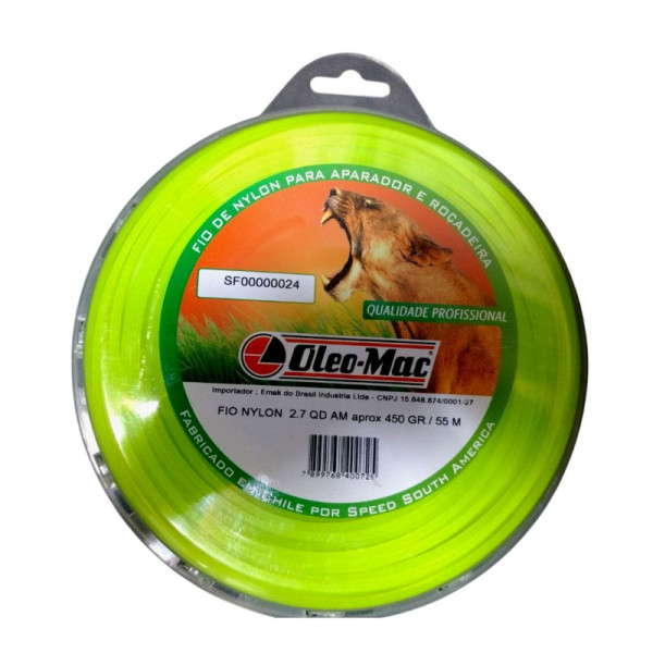 Fio de nylon 2.70mm quadrado am