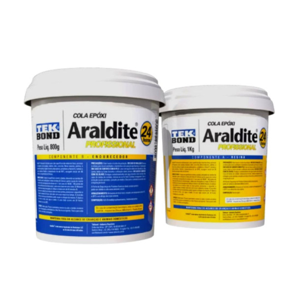Adesivo epoxi tekbond araldite profissional 1,8kg - 24 horas