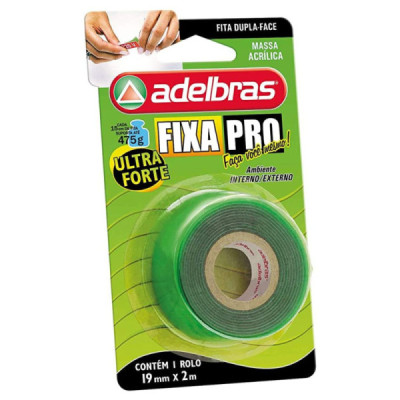 Fita adesiva dupla face acril. 19mm x 20mt