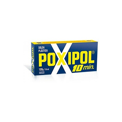 Adesivo epoxi metálico 108gr 10 minutos poxipol
