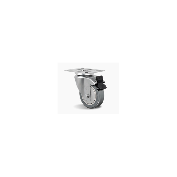 Rodizio p/ carr. 04 placa girat .c/ freio.-2513