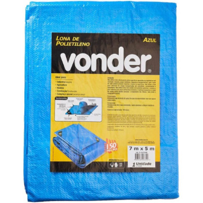 Lona carreteiro poliet 7x5 azul