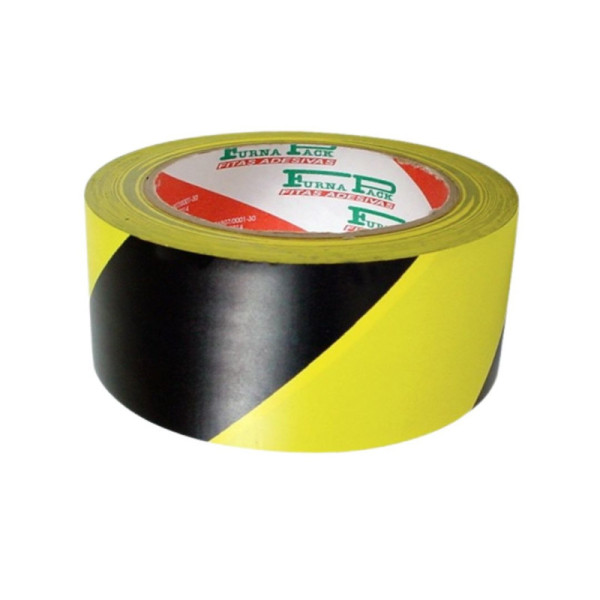Fita p/ demarcação solo 48mm x 30 metros zebrada pt/am