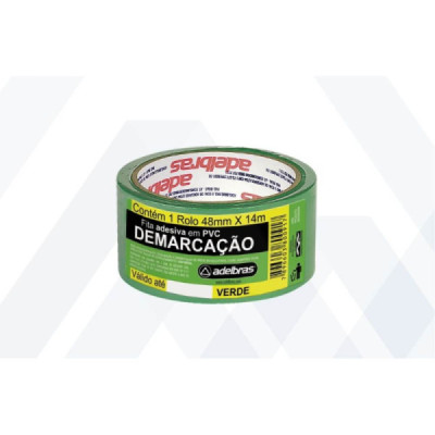 Fita p/ demarcação solo 48mm x 14 metros verde
