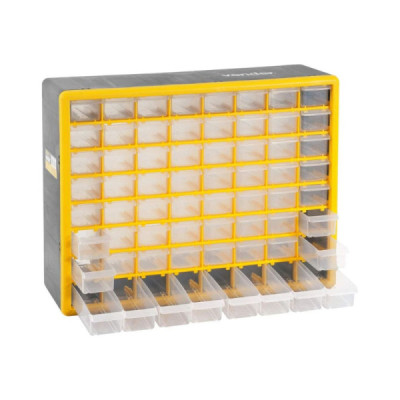 Organizador plástico com 64 bandejas opv310