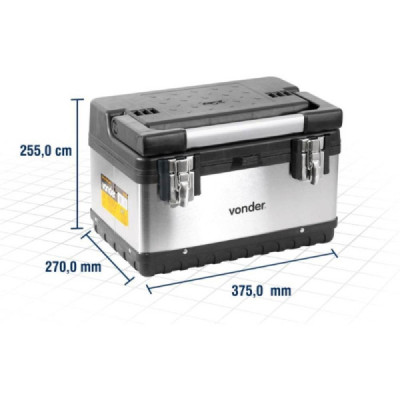Caixa de ferramentas inox bau cbi 020 vonder