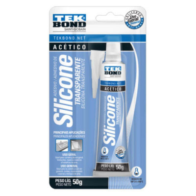 Cola Silicone Acético Transparente Incolor 50g Uso Geral